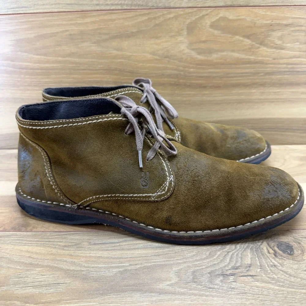 John Varvatos NYC Chukka Boots Mens 10 M Brown Suede Old Money Business Casual